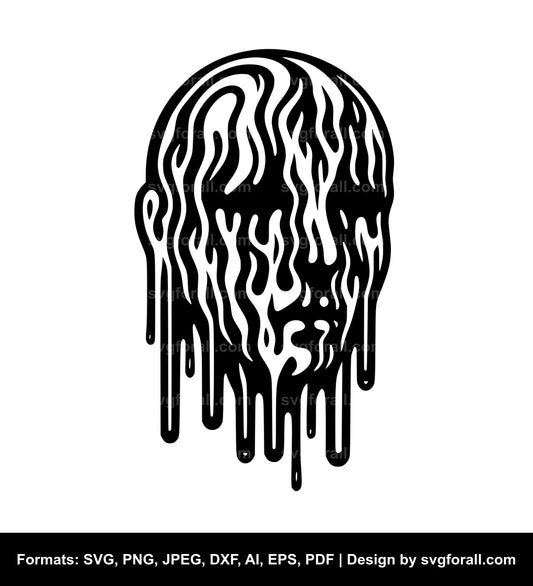 Melting Face Clipart SVG