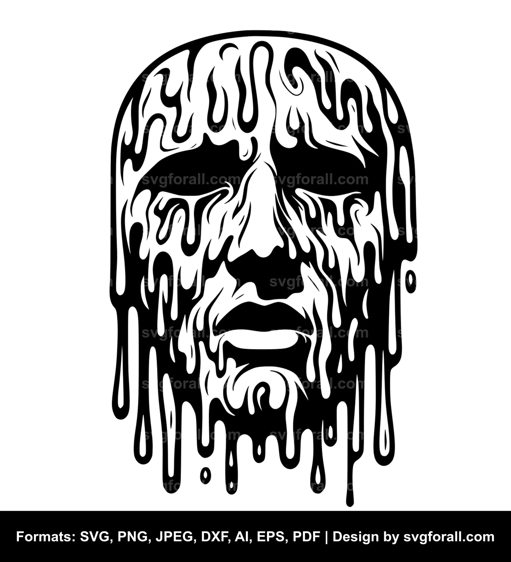 Melting Face Cricut SVG