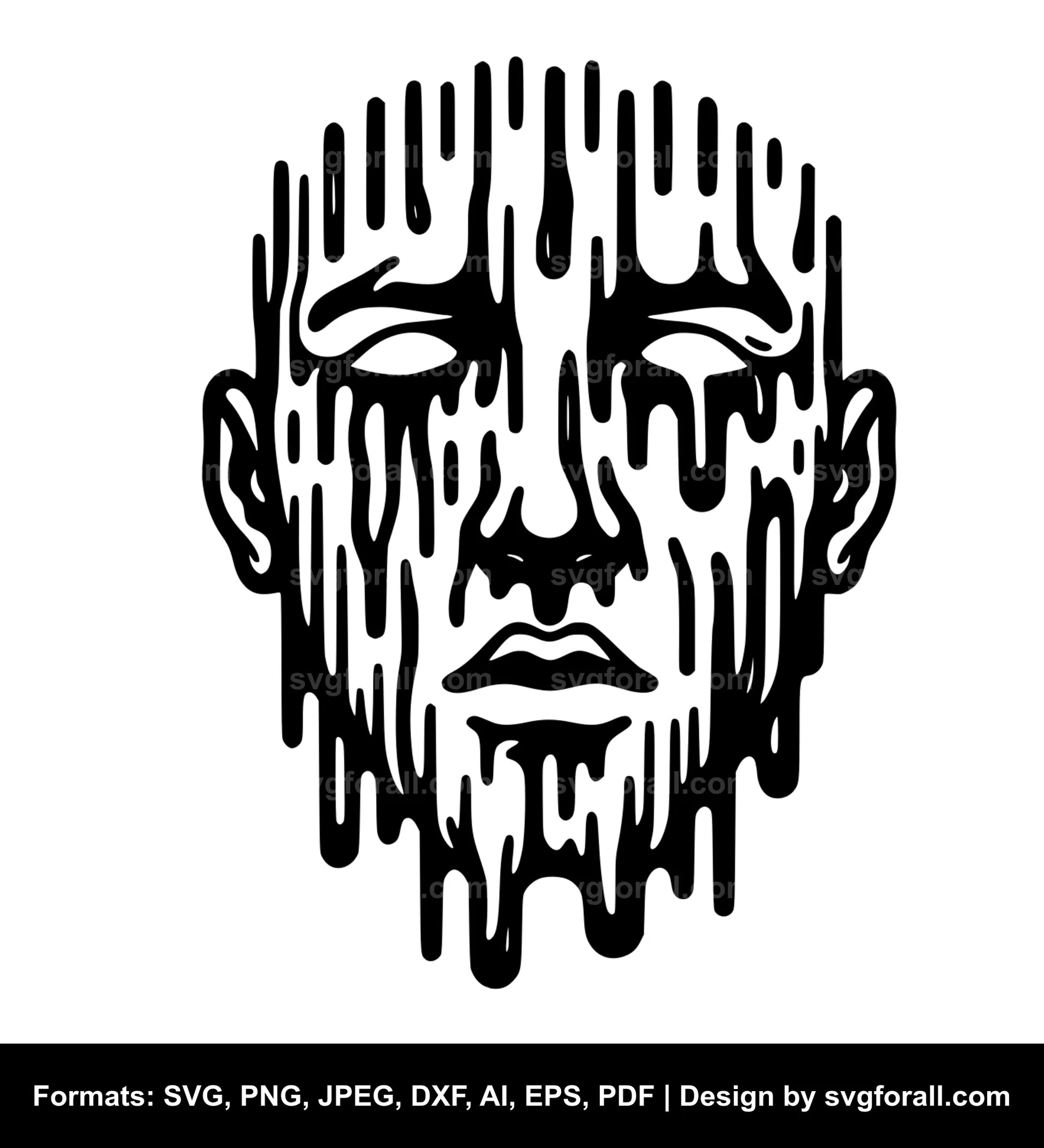 Melting Face SVG