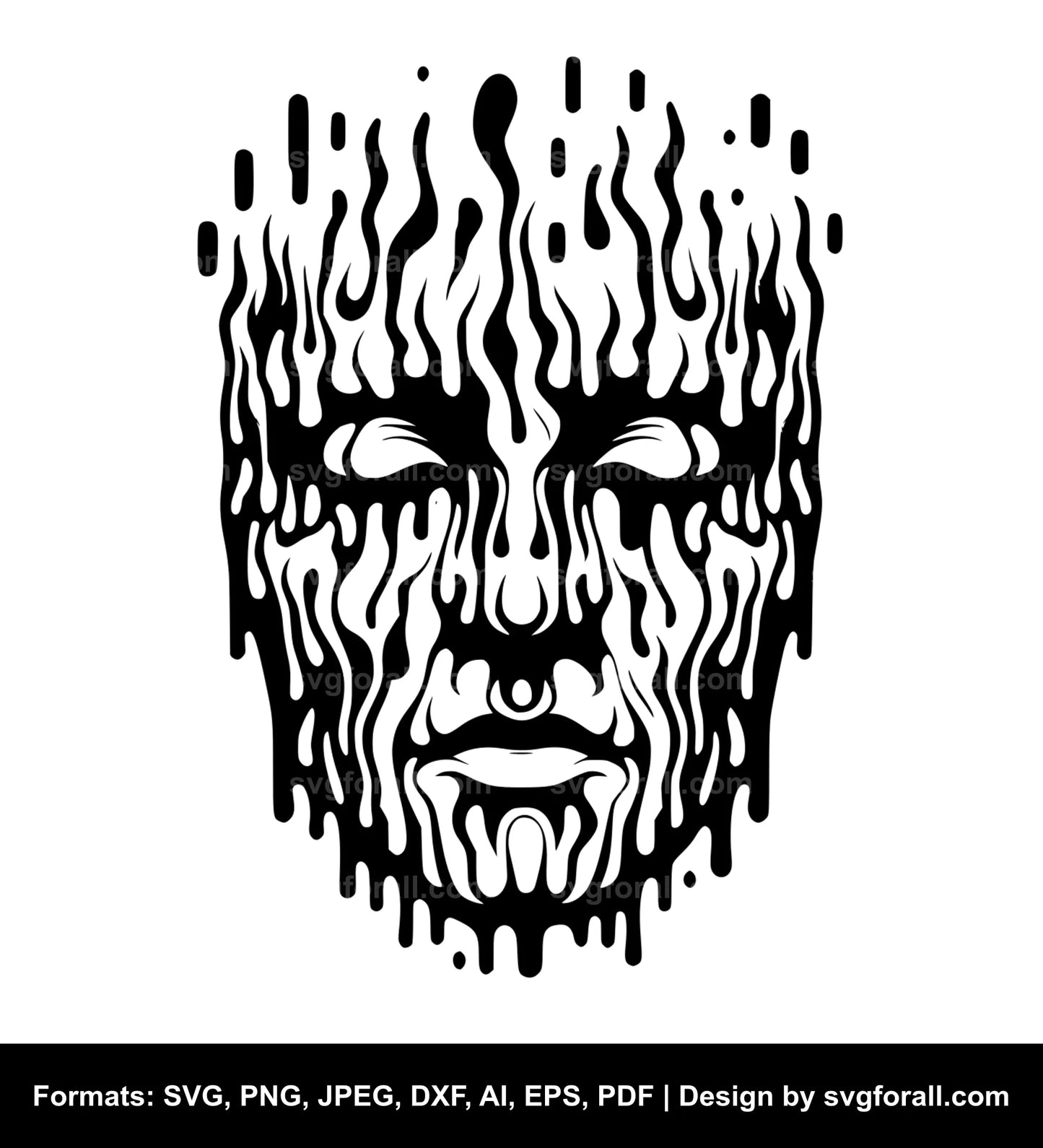 Melting Face SVG Clipart