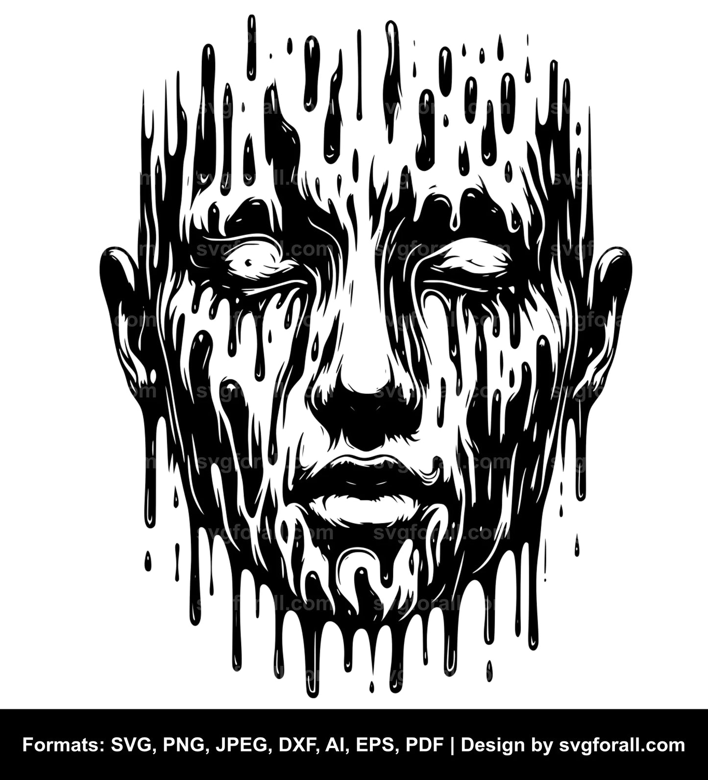 Melting Face SVG Download