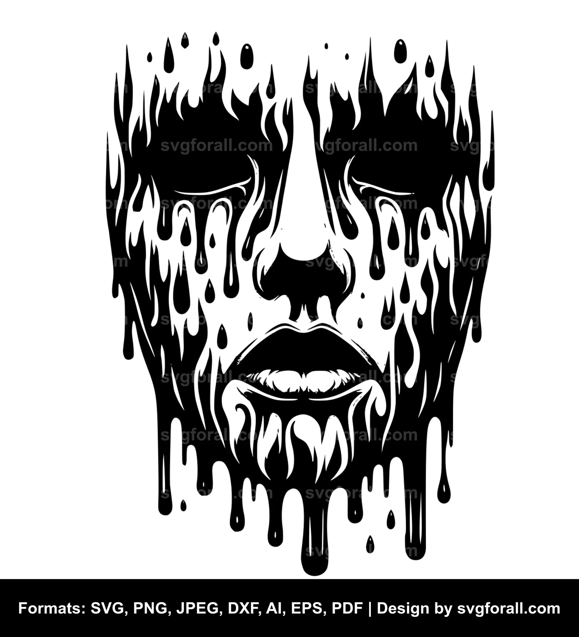 Melting Face SVG PNG Image