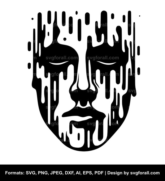 Melting Face Vector SVG