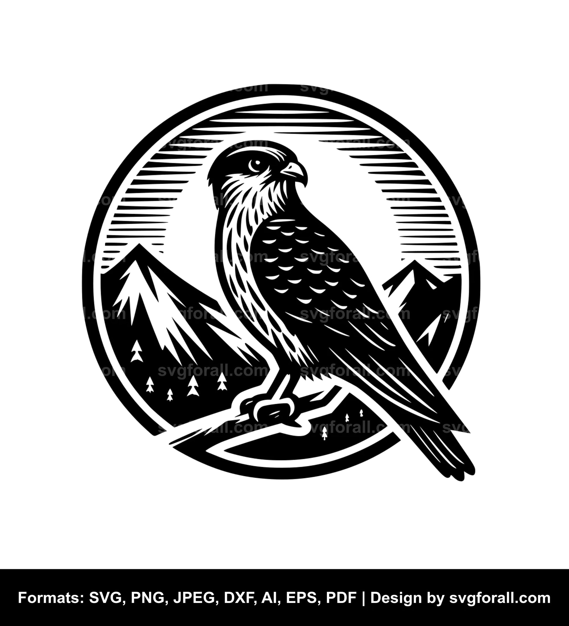 Merlin Bird SVG Design