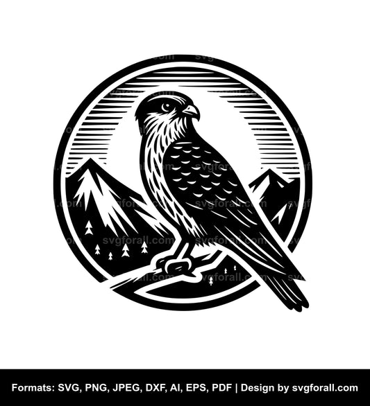 Merlin Bird SVG Design