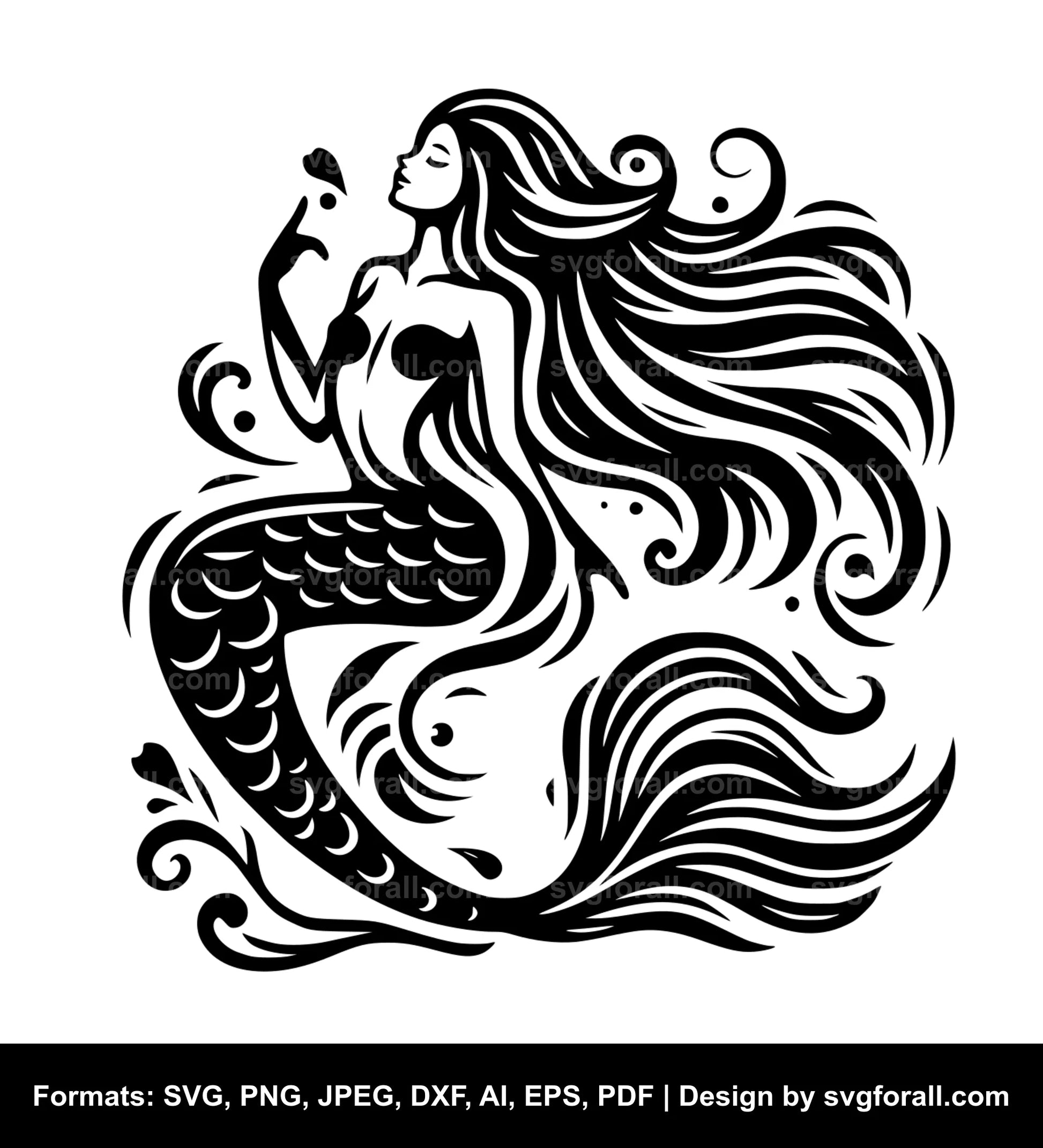 Mermaid Black SVG