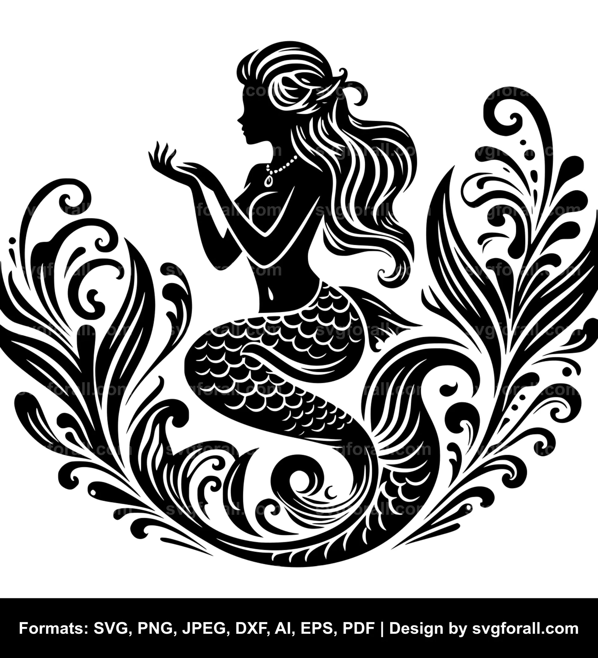 Mermaid SVG Clip Art