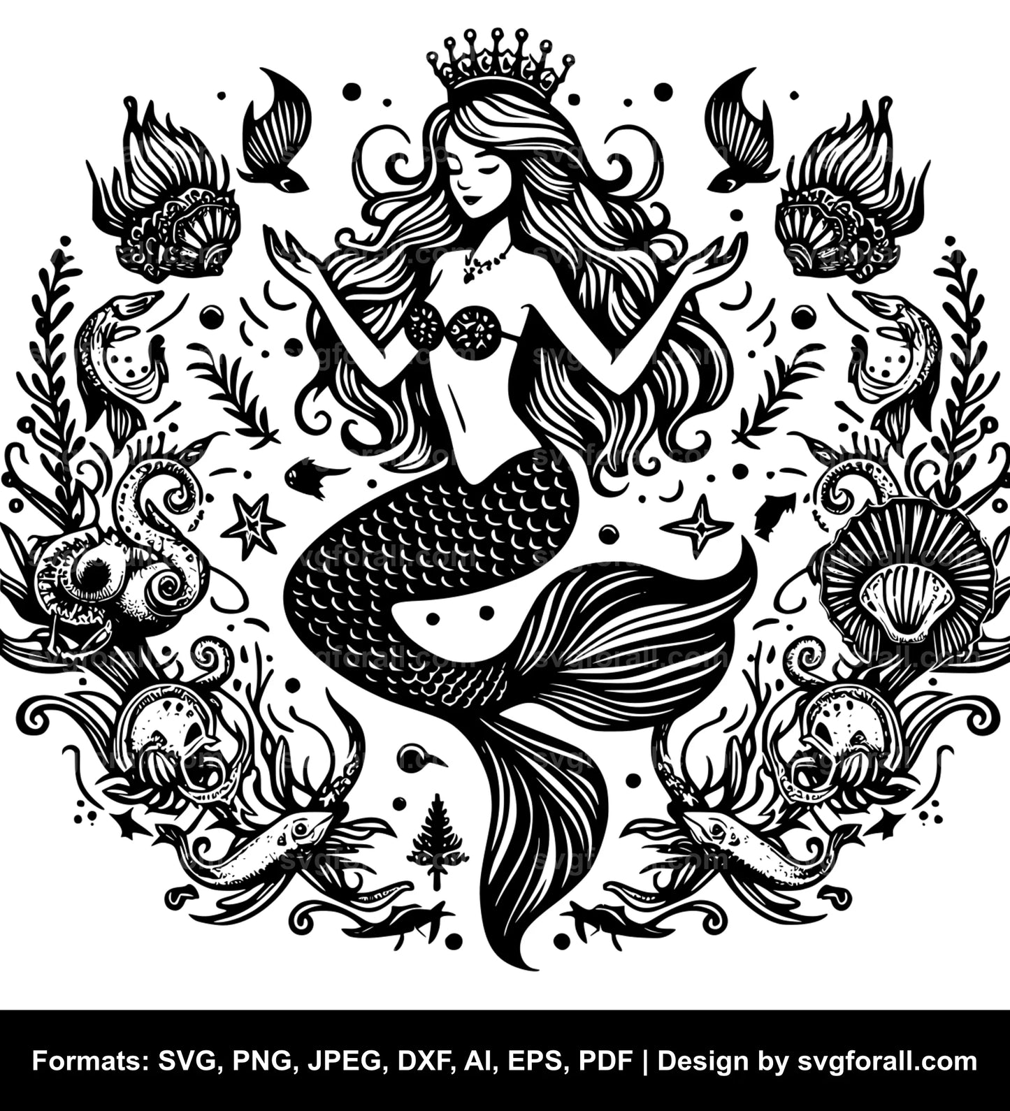 Mermaid SVG Clipart