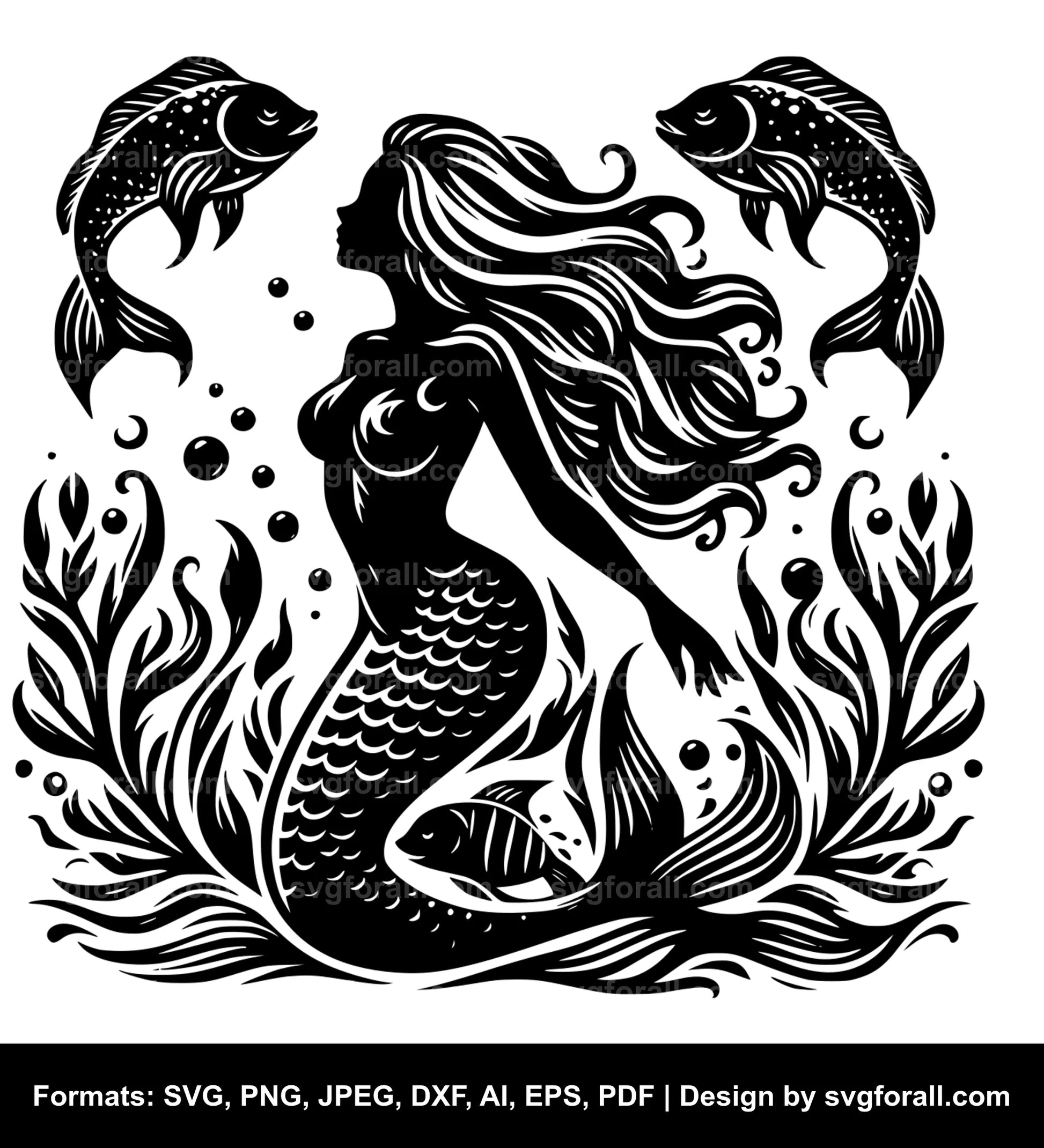 Mermaid SVG Cut File