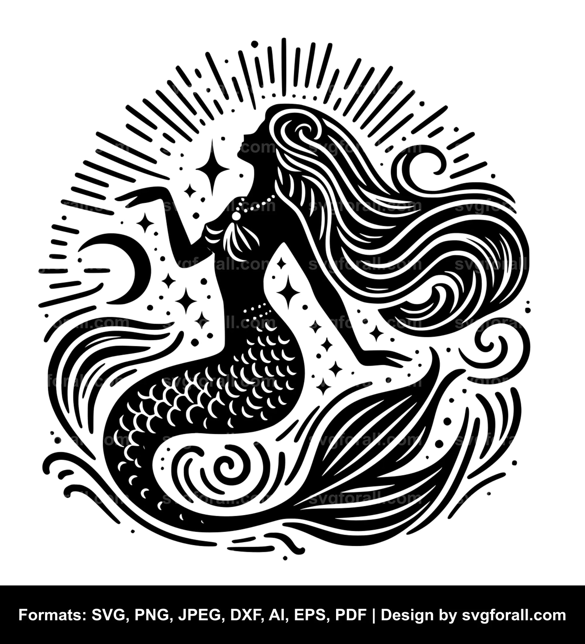 Mermaid SVG Cut Files