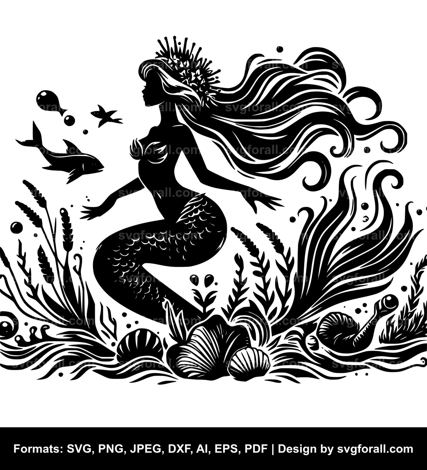 Mermaid SVG For Cricut