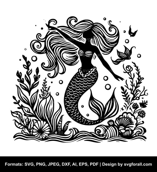 Mermaid SVG PNG Image