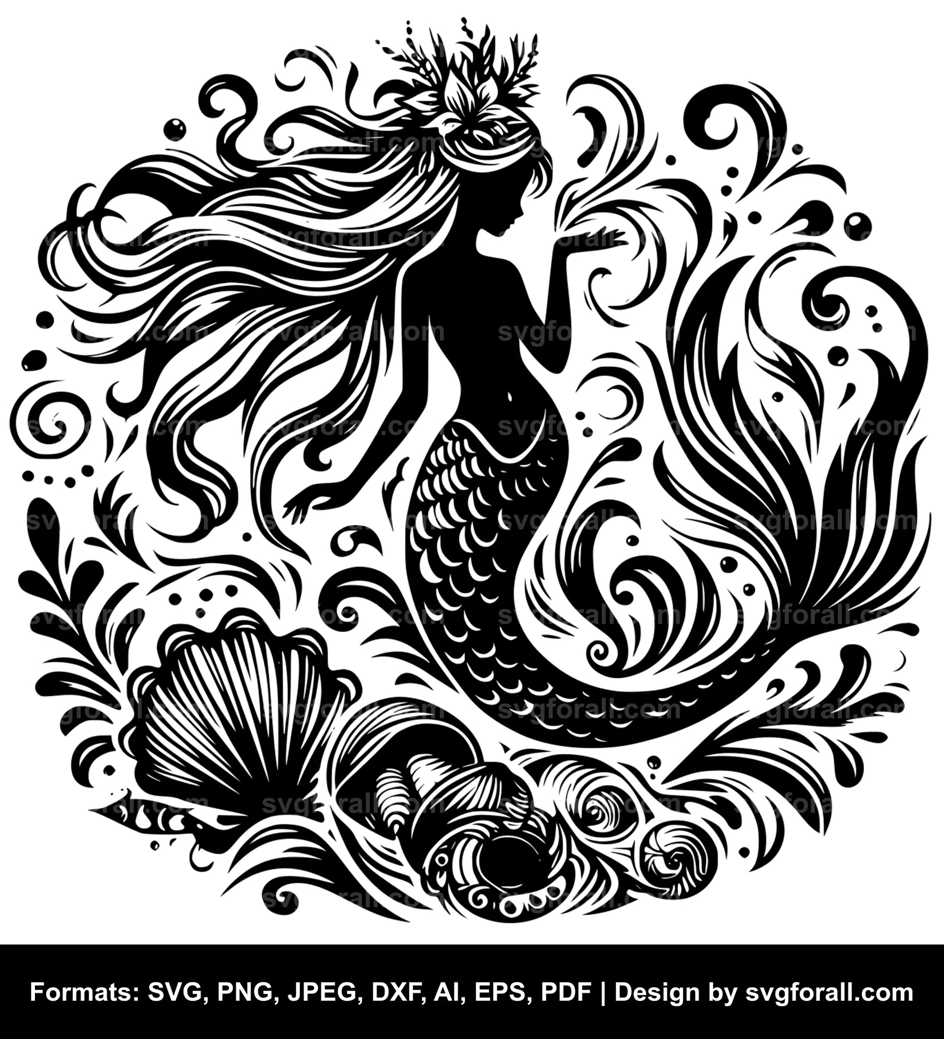 Mermaid SVG Vector