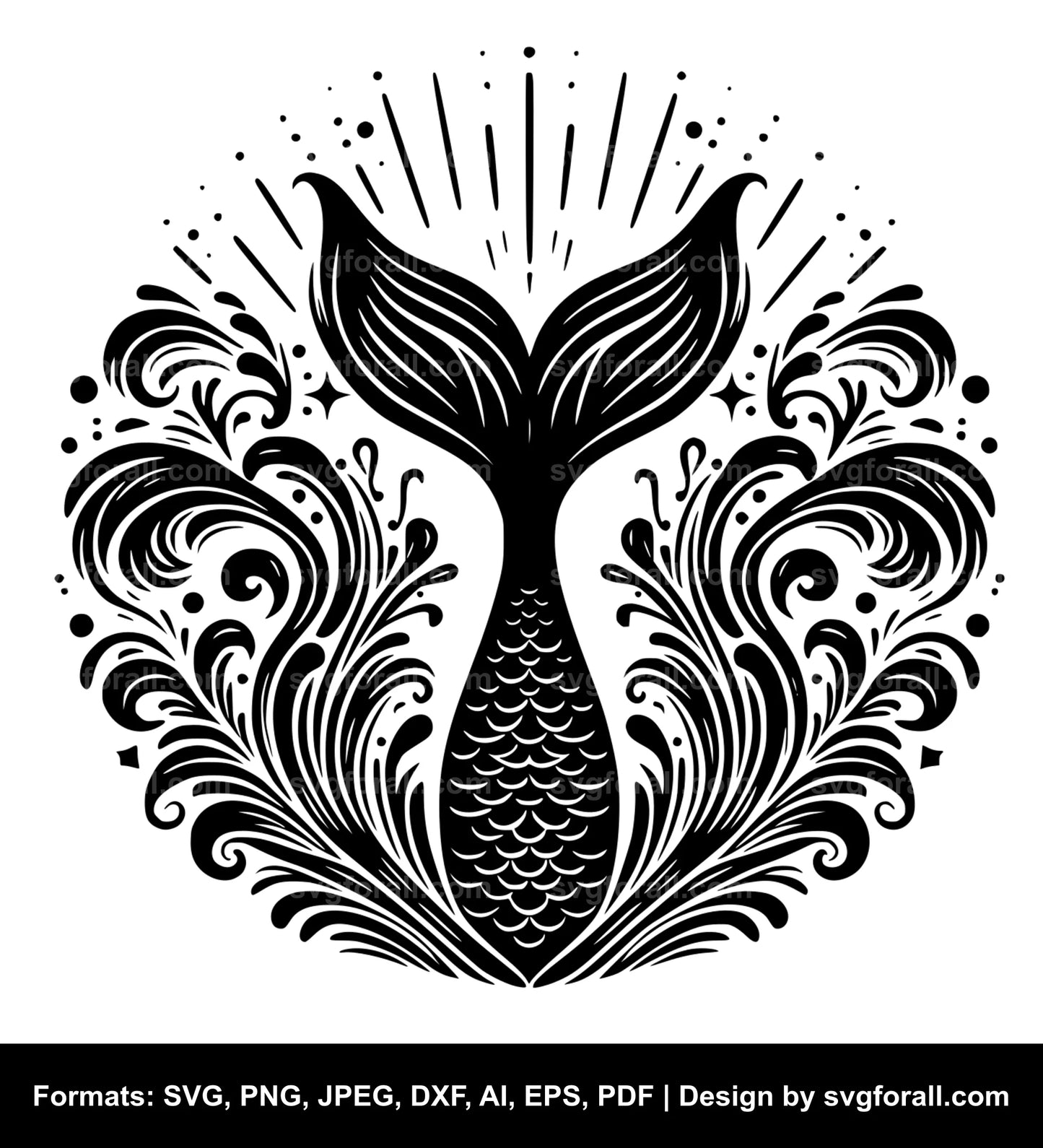 Mermaid Tail SVG PNG