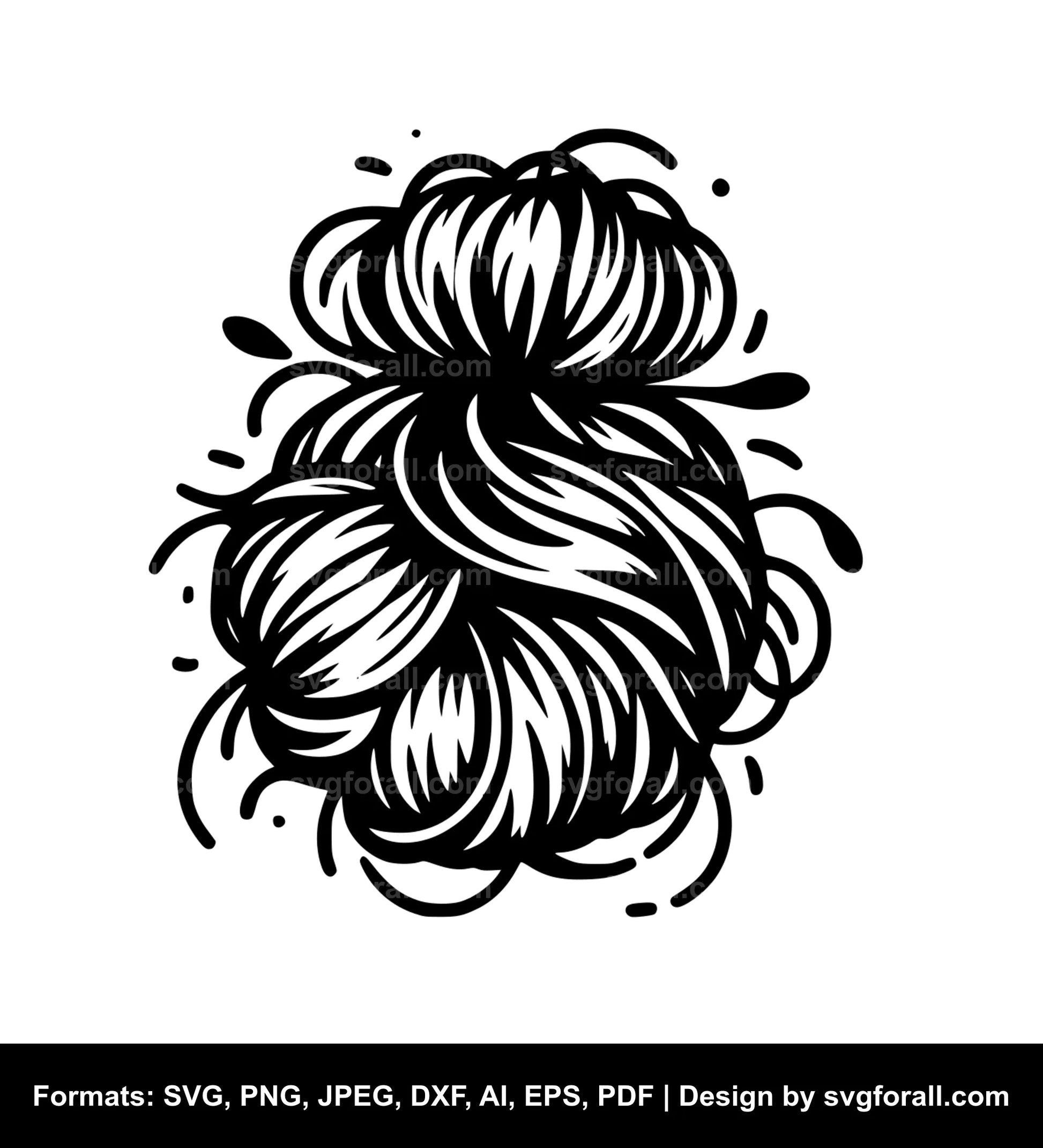 Messy Bun Cricut SVG