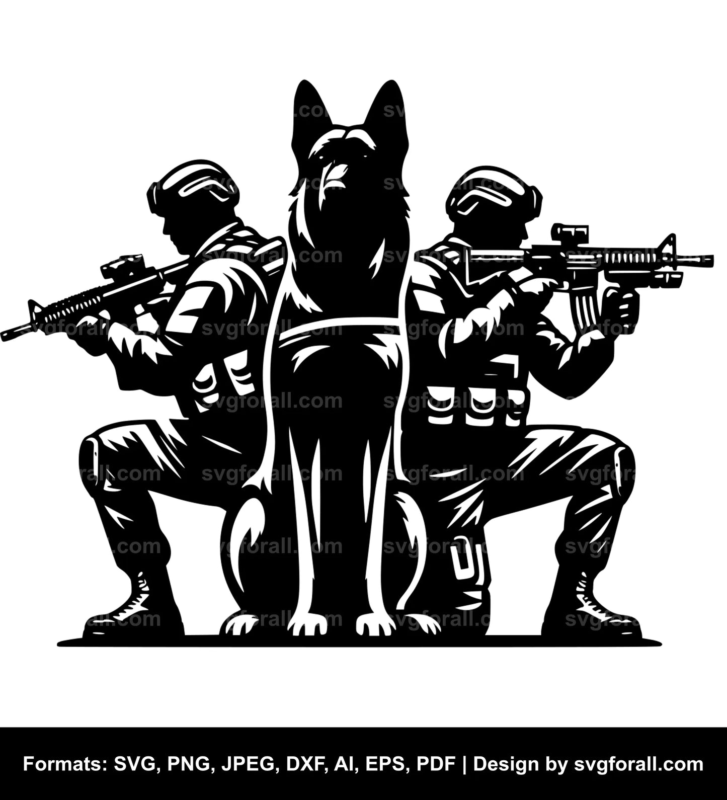 Military Dog SVG