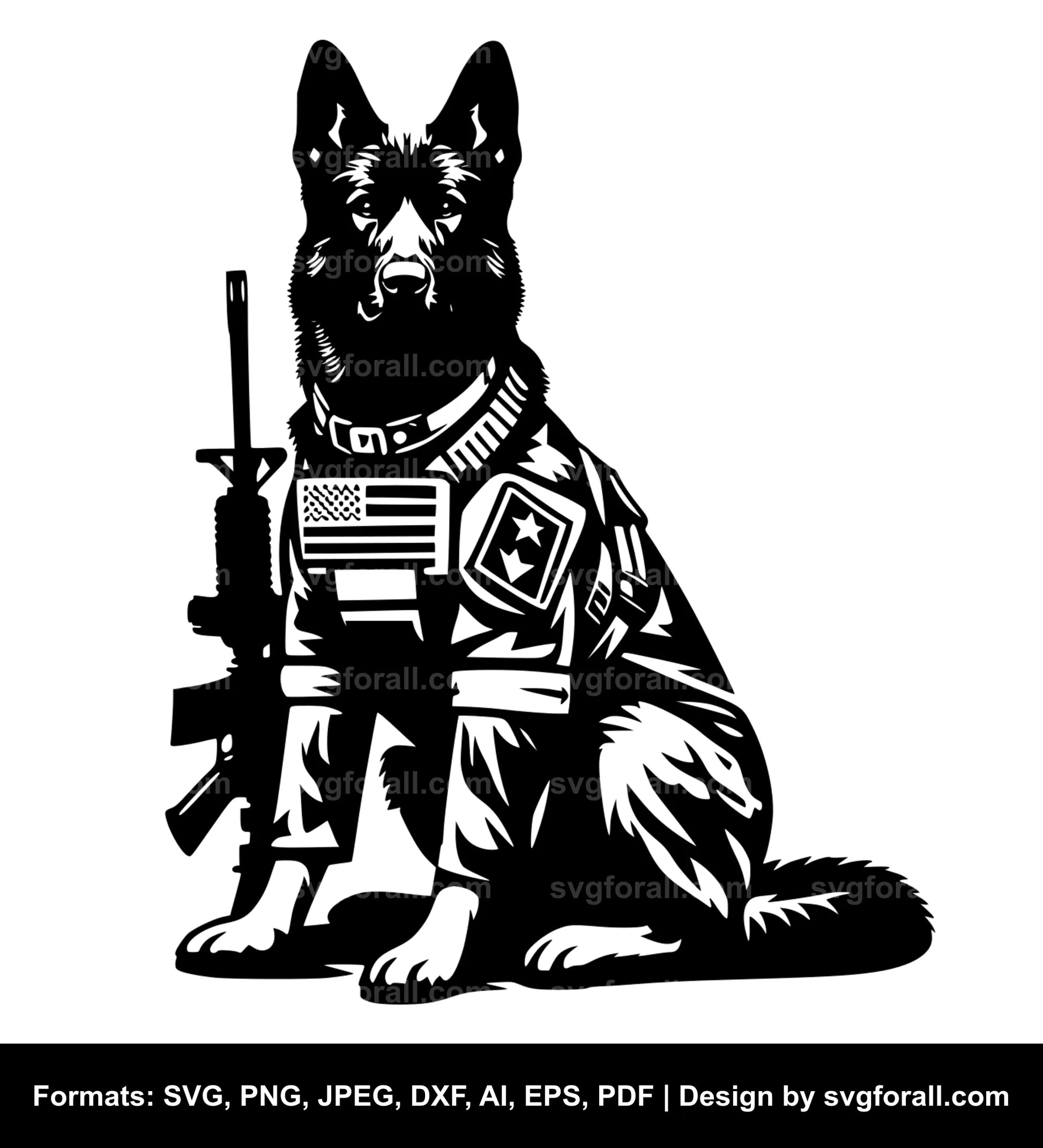 Military Dog SVG File