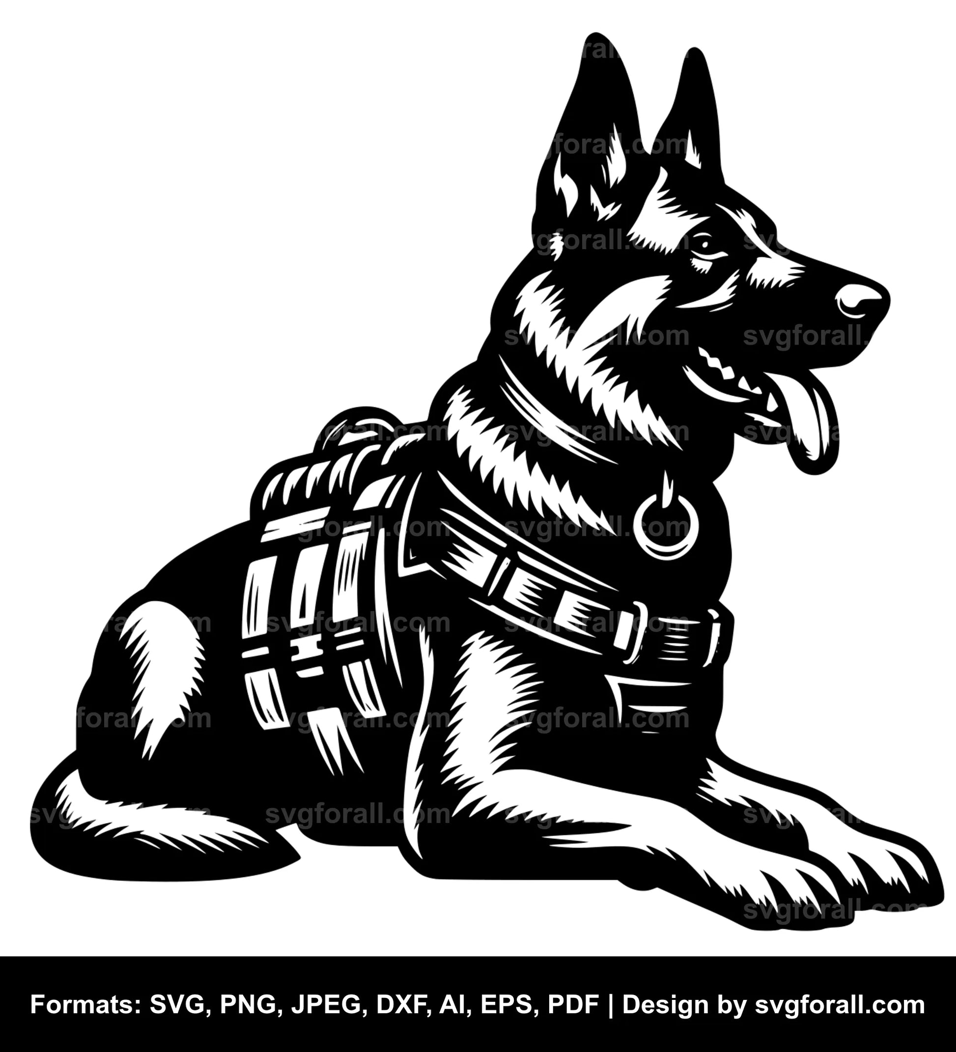 Military Dog SVG PNG