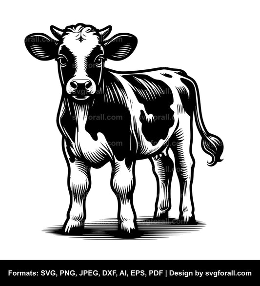 Mini Cow SVG Vector