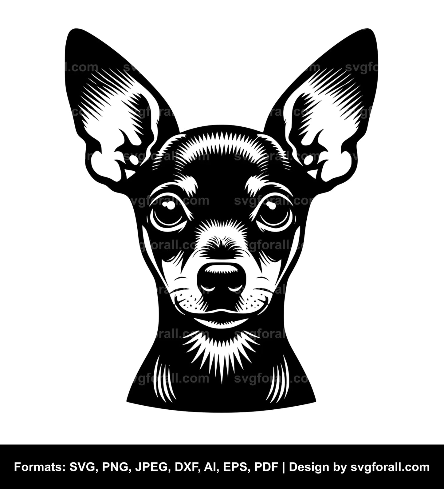 Miniature Pinscher Dog Black SVG