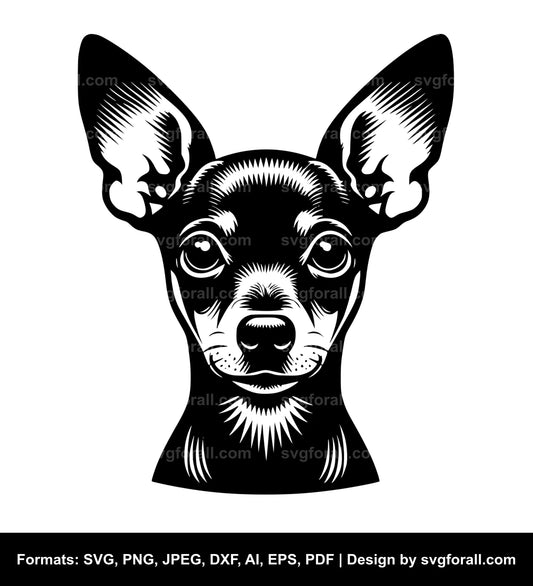 Miniature Pinscher Dog Black SVG