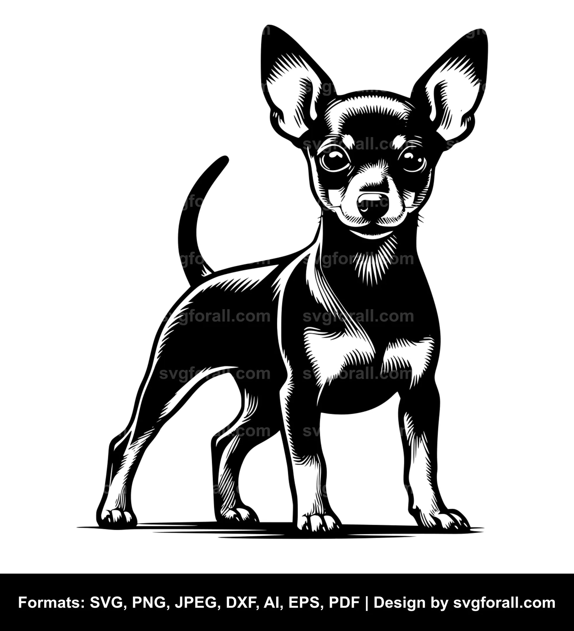 Miniature Pinscher Dog SVG File