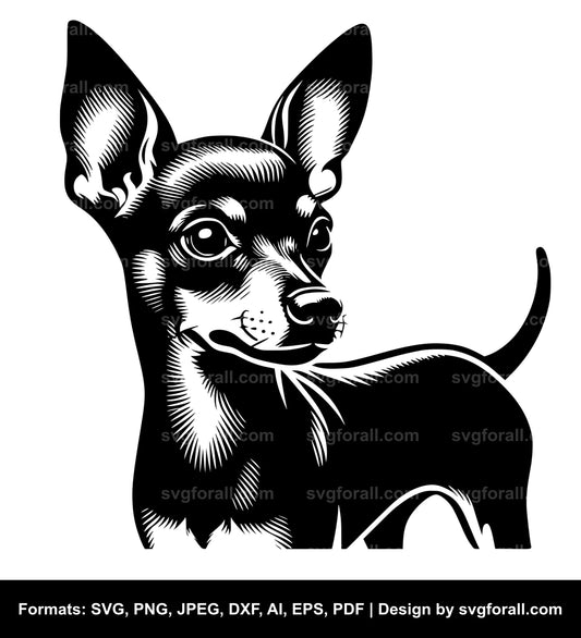 Miniature Pinscher Dog SVG PNG