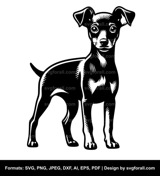 Miniature Pinscher Dog Vector SVG