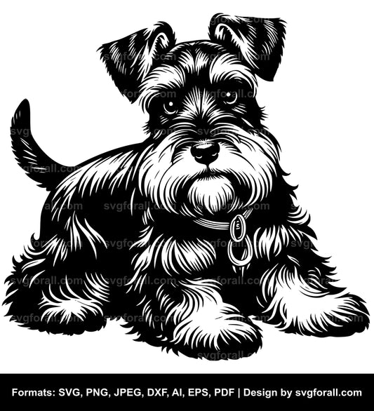 Miniature Schnauzer Dog Cricut SVG