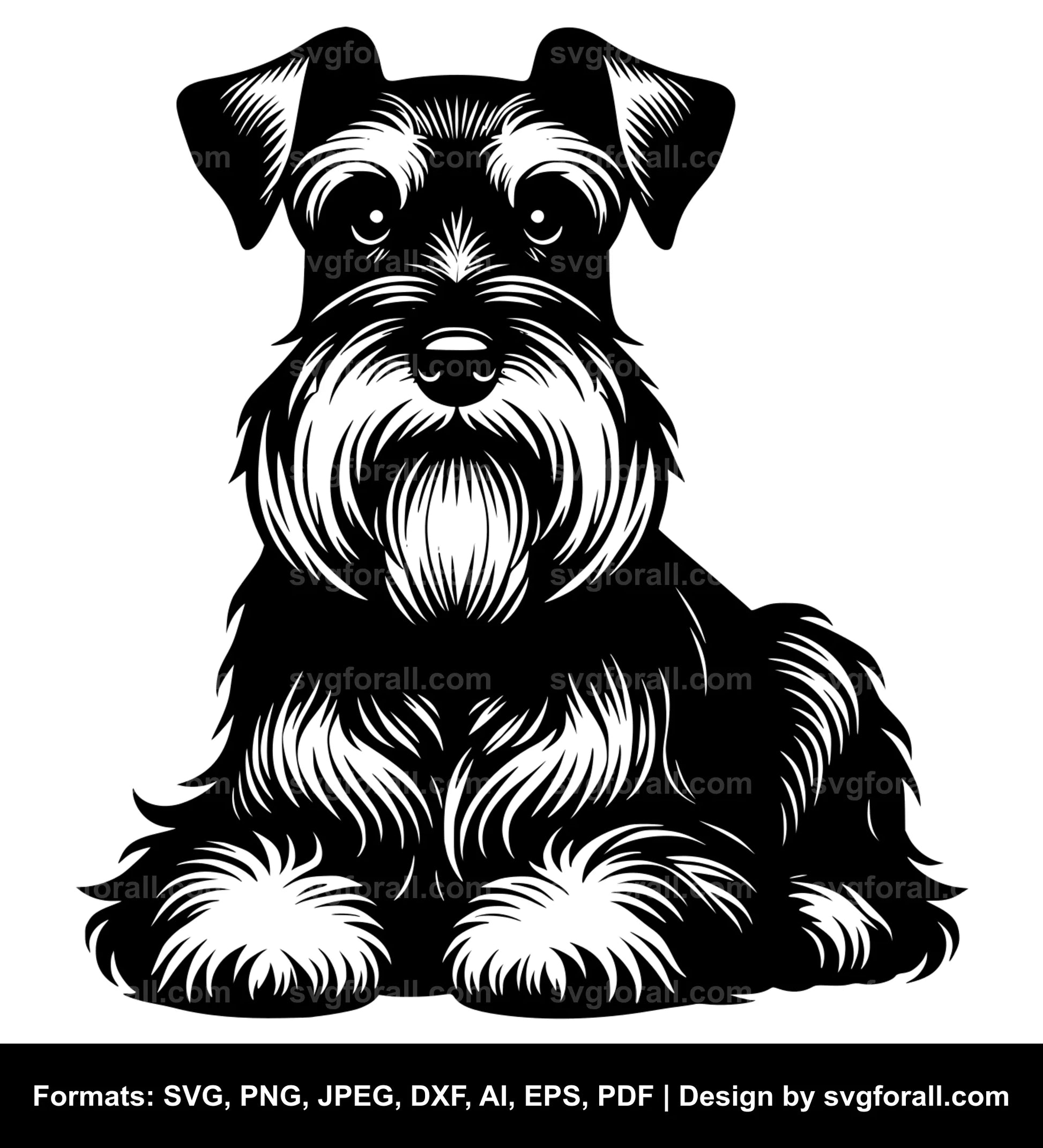 Miniature Schnauzer Dog SVG