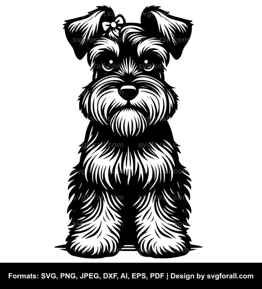 Miniature Schnauzer Dog SVG Design