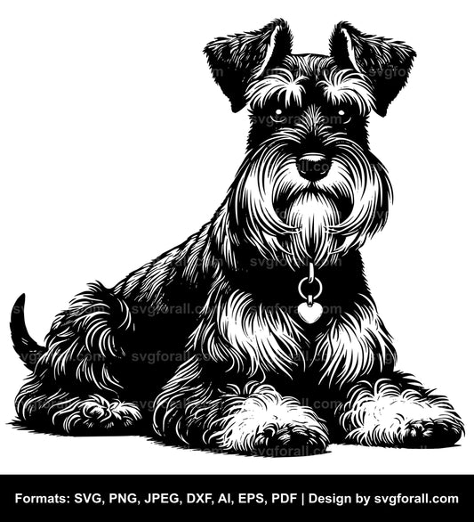 Miniature Schnauzer Dog SVG File