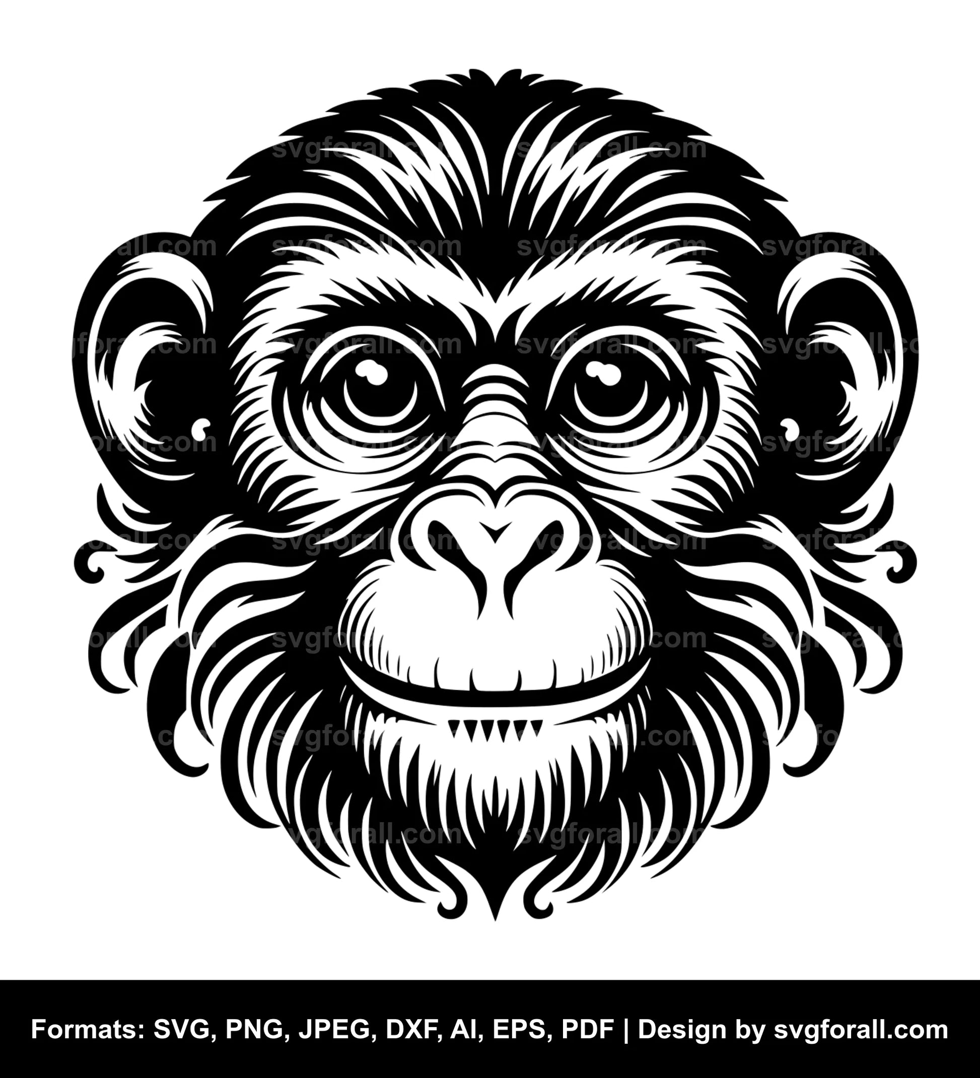 Monkey Face Cricut SVG