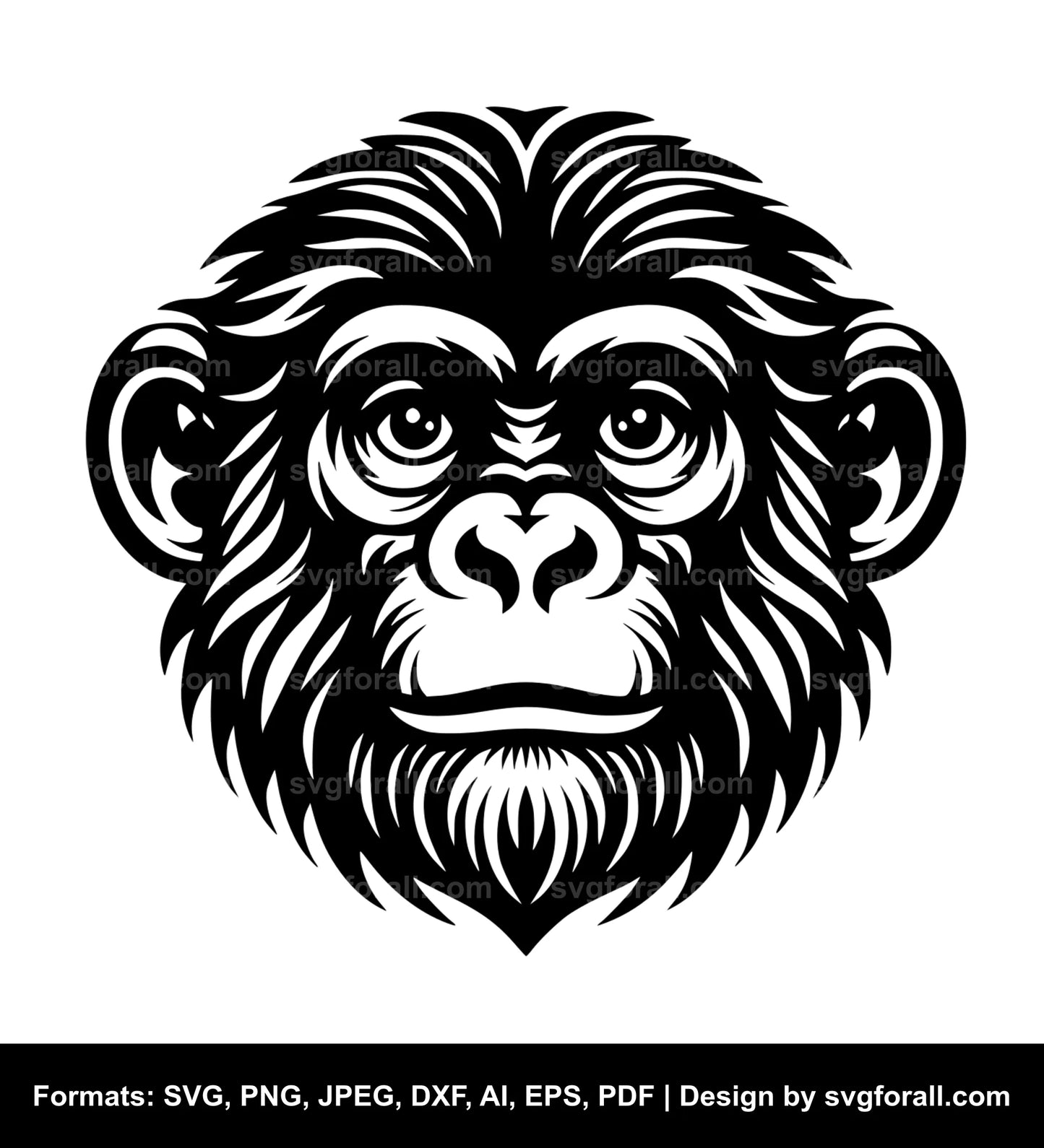 Monkey Face SVG File