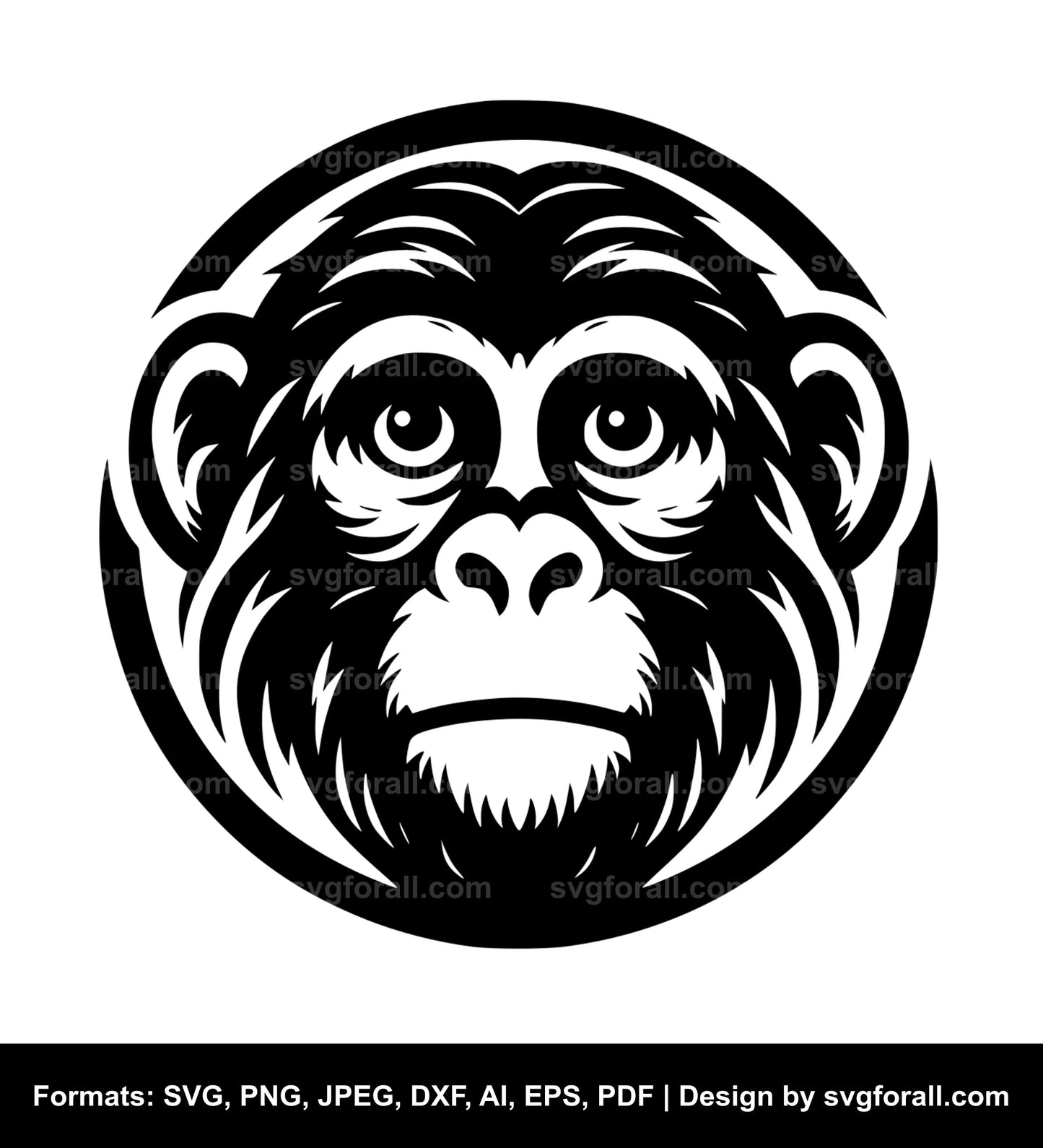 Monkey Face SVG PNG