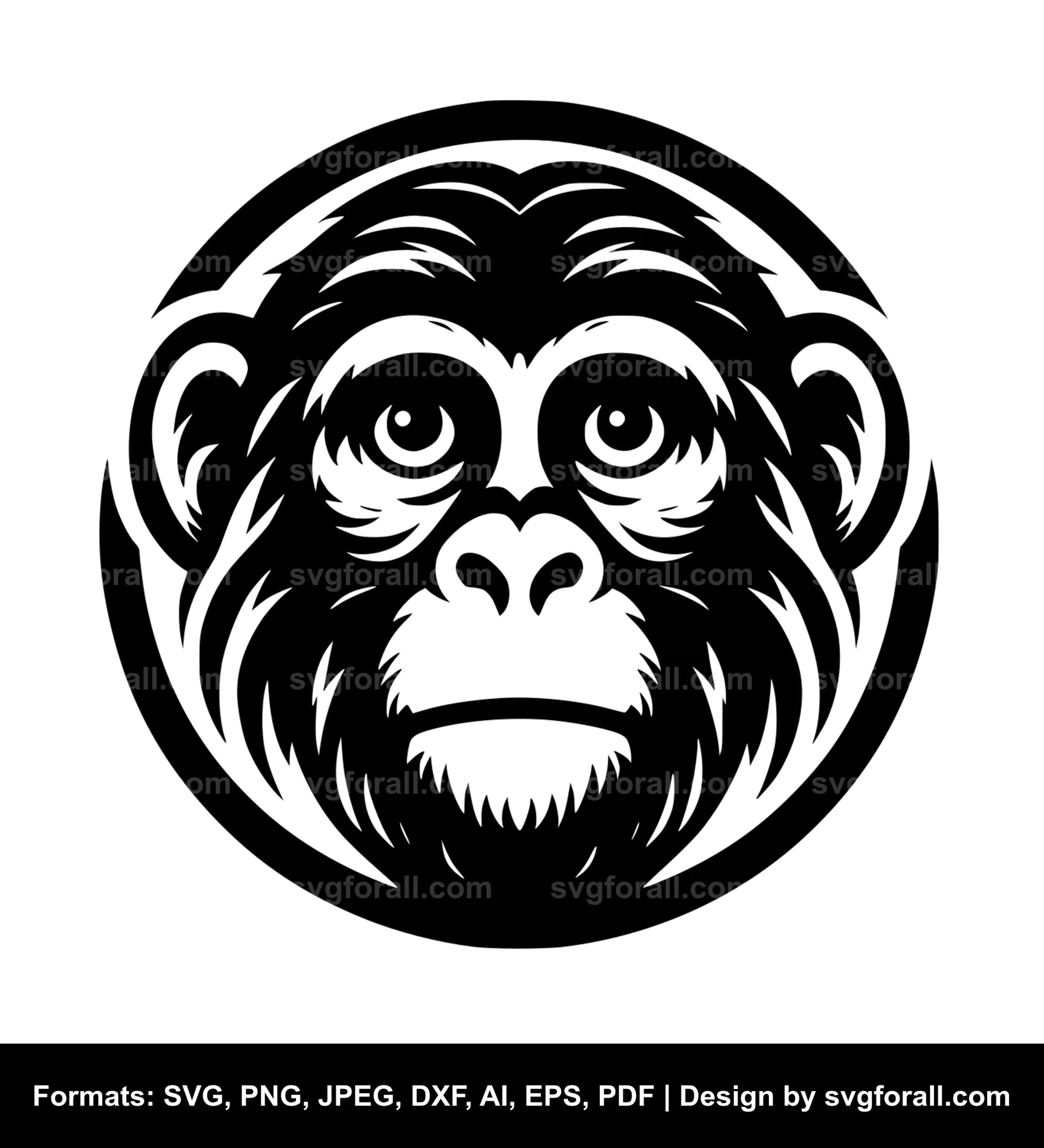 Monkey Face SVG PNG