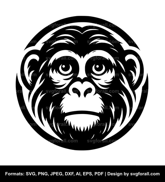 Monkey Face SVG PNG