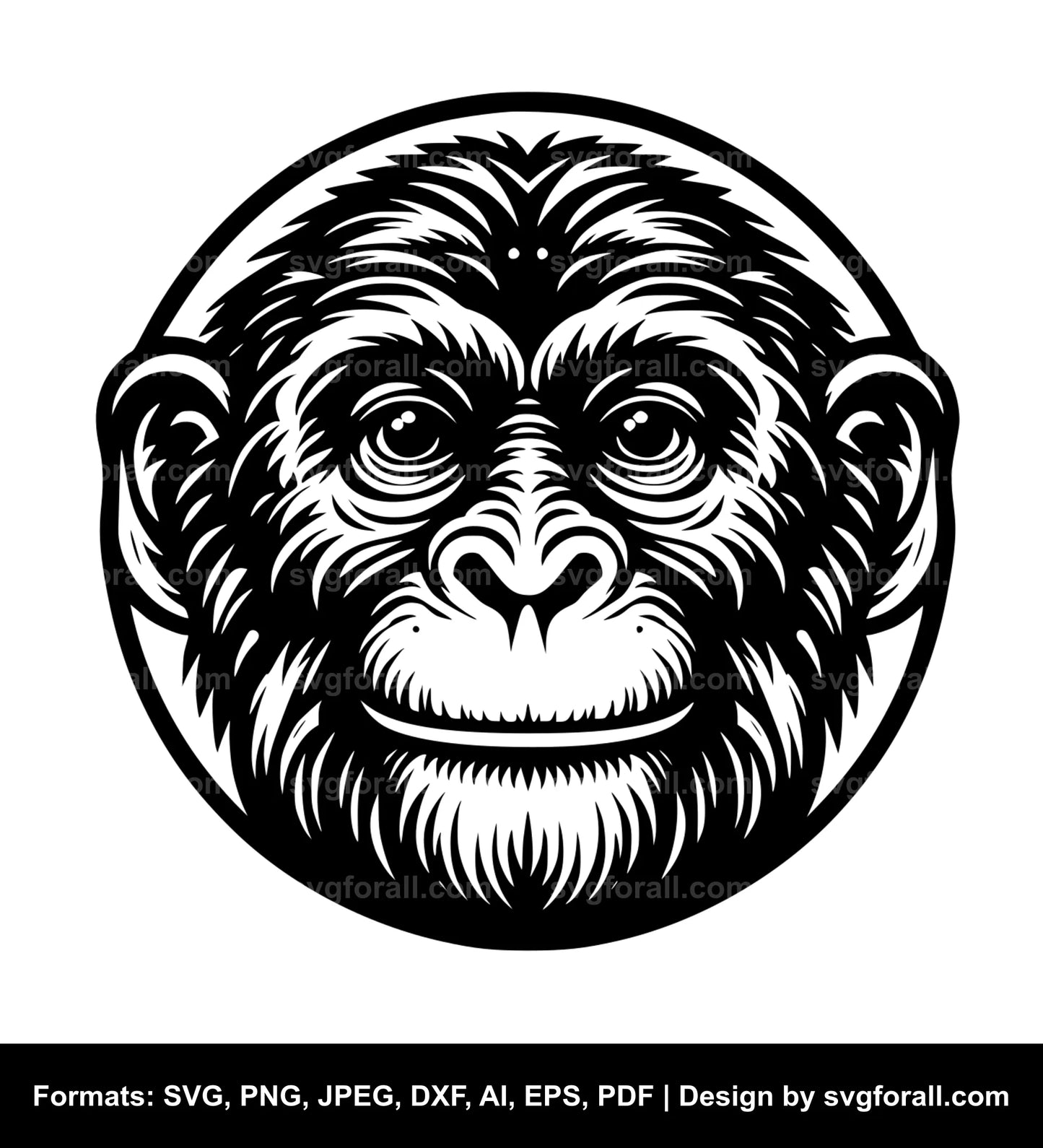 Monkey Face Vector SVG