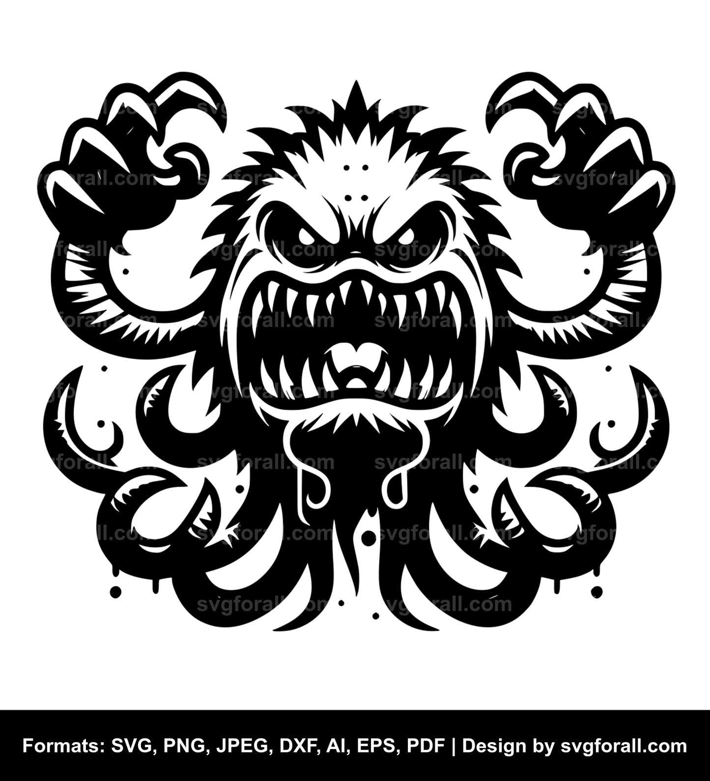 Monster Black SVG