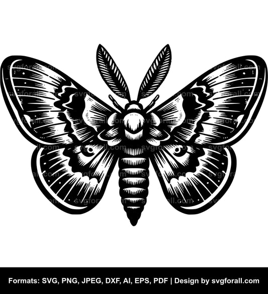 Moth Black SVG