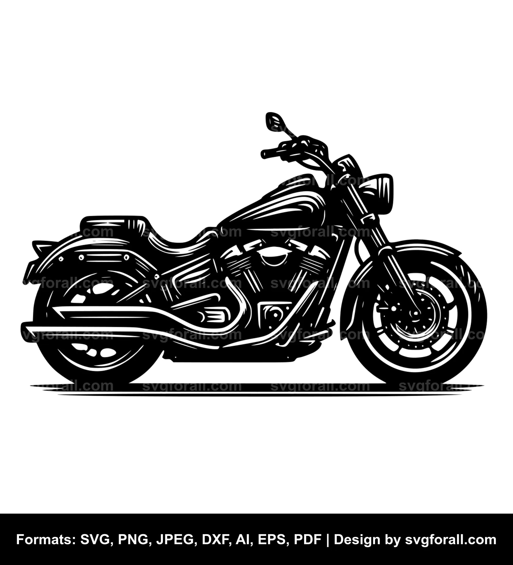 Motorcycle Black SVG