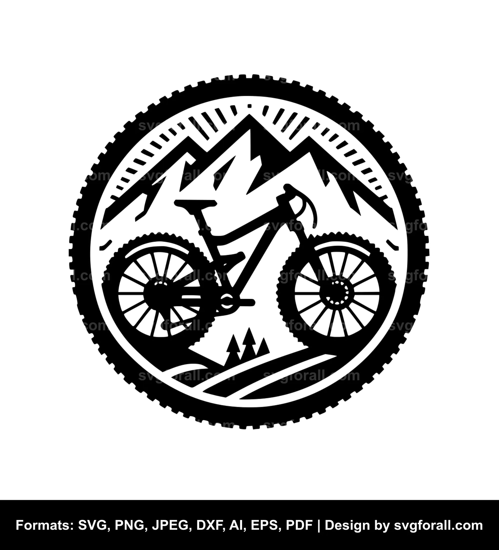 Mountain Bike Black SVG