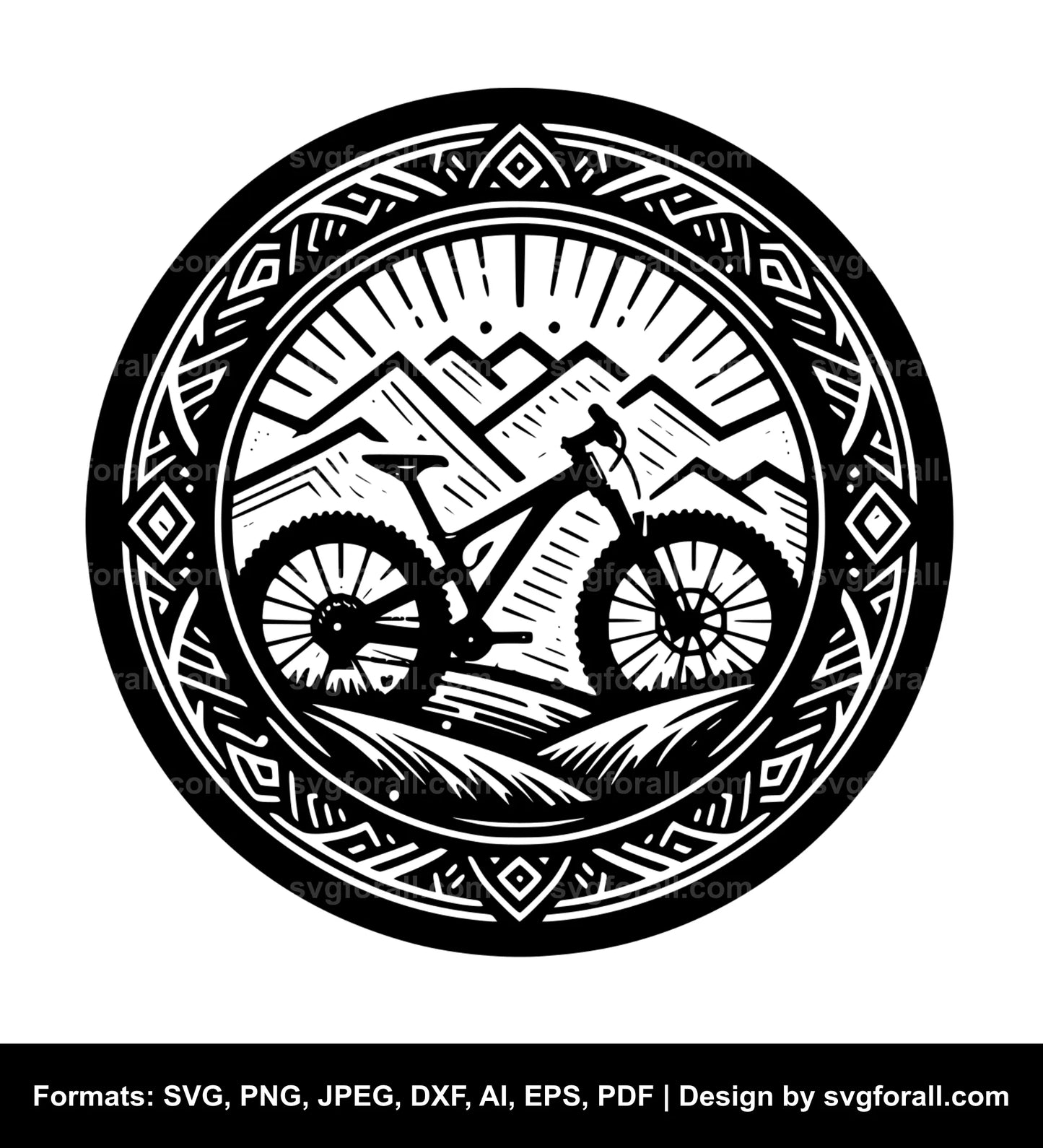 Mountain Bike Clipart SVG