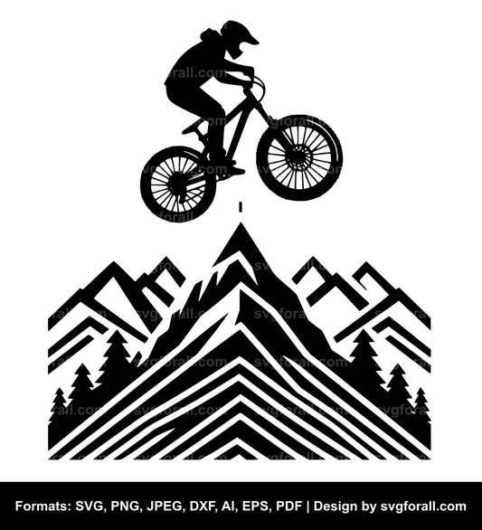 Mountain Bike Cricut SVG Design