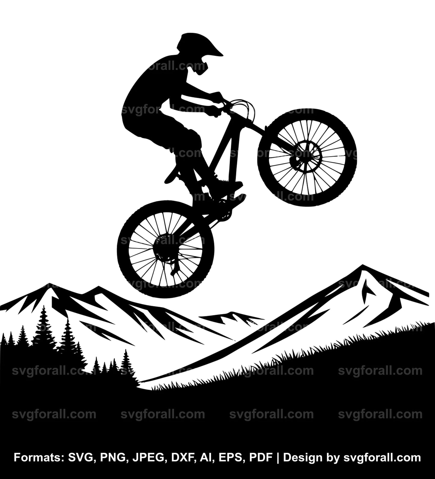 Mountain Bike For Cricut SVG