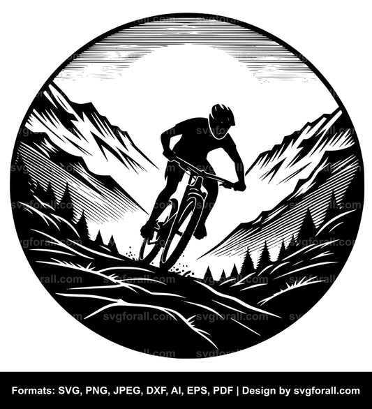 Mountain Bike Race SVG