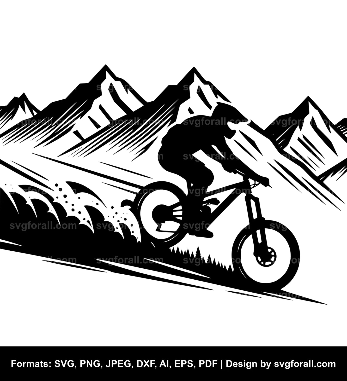 Mountain Bike Race SVG File