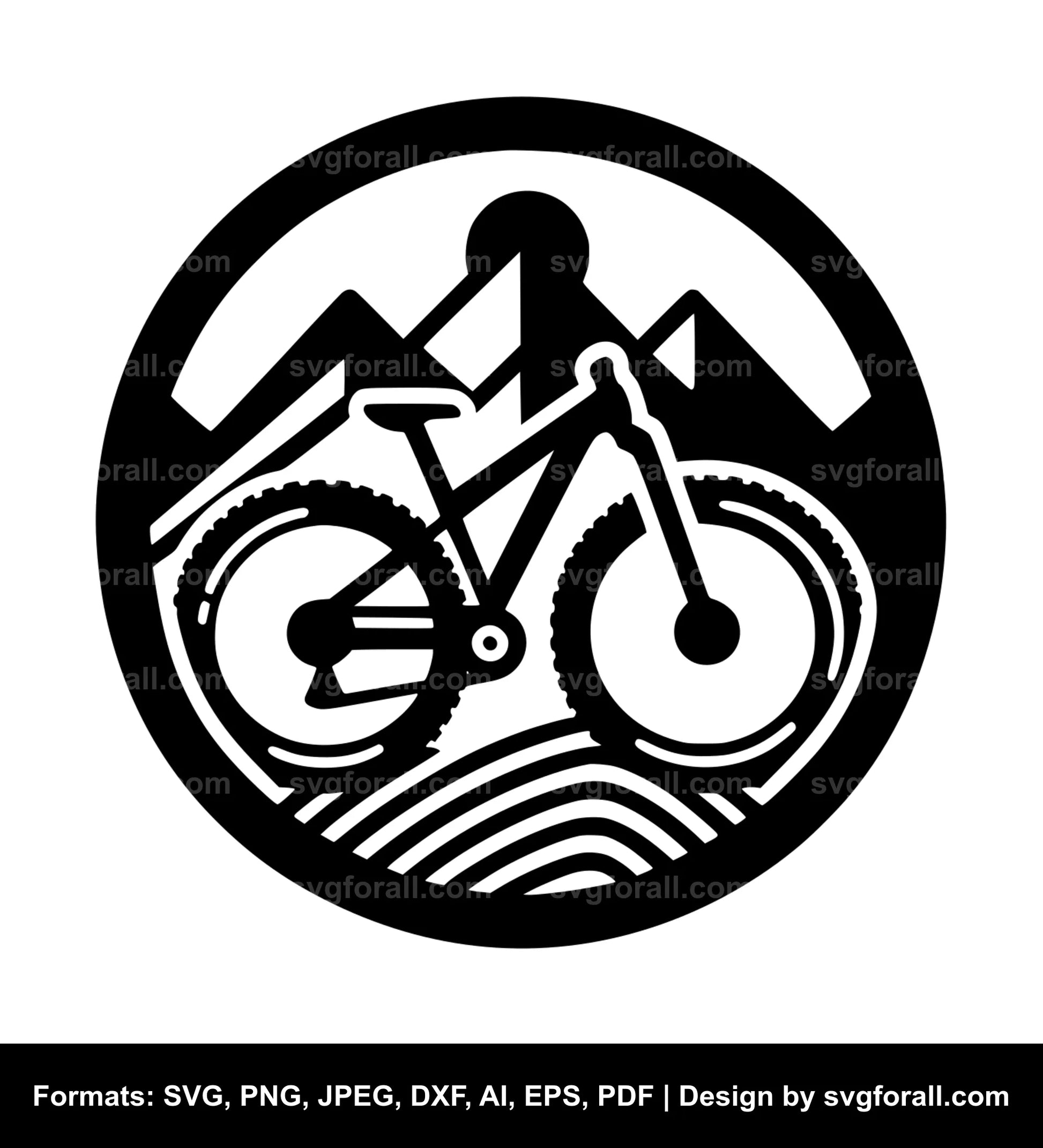 Mountain Bike SVG Clip Art