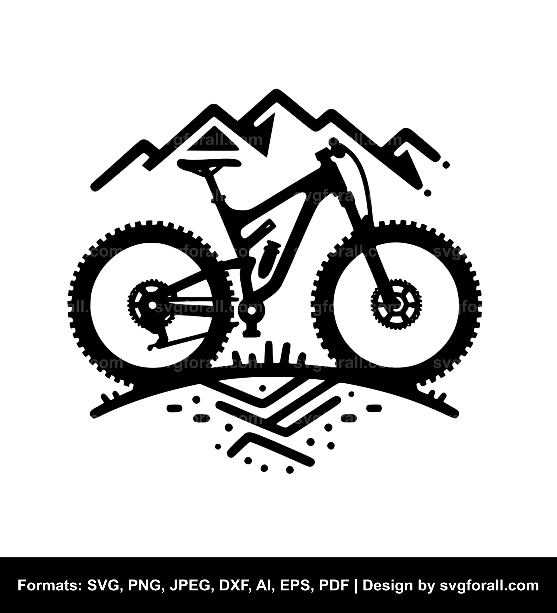 Mountain Bike SVG Clipart