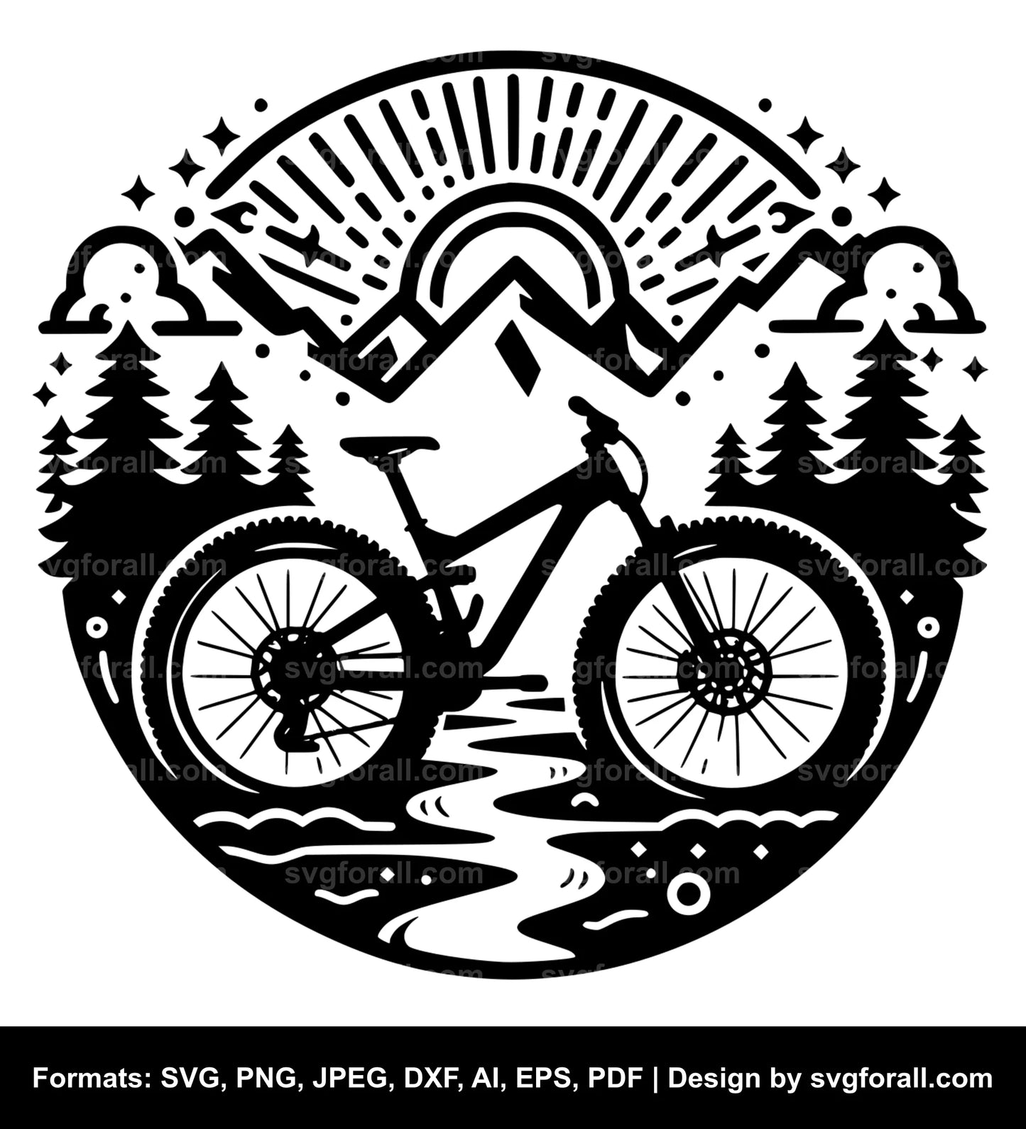 Mountain Bike SVG Design